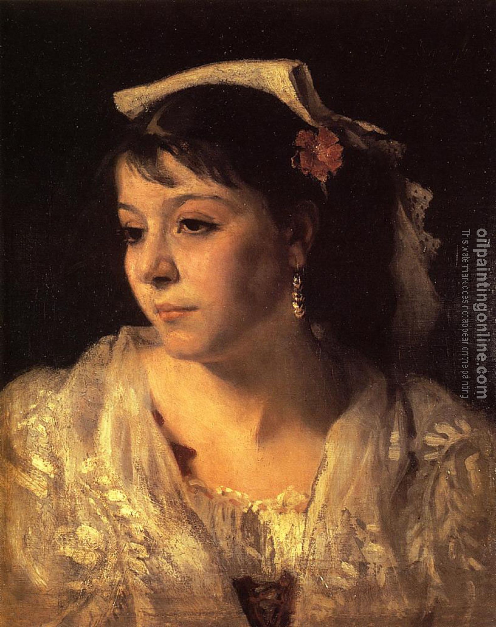 Sargent, John Singer - Head of an Italian Woman